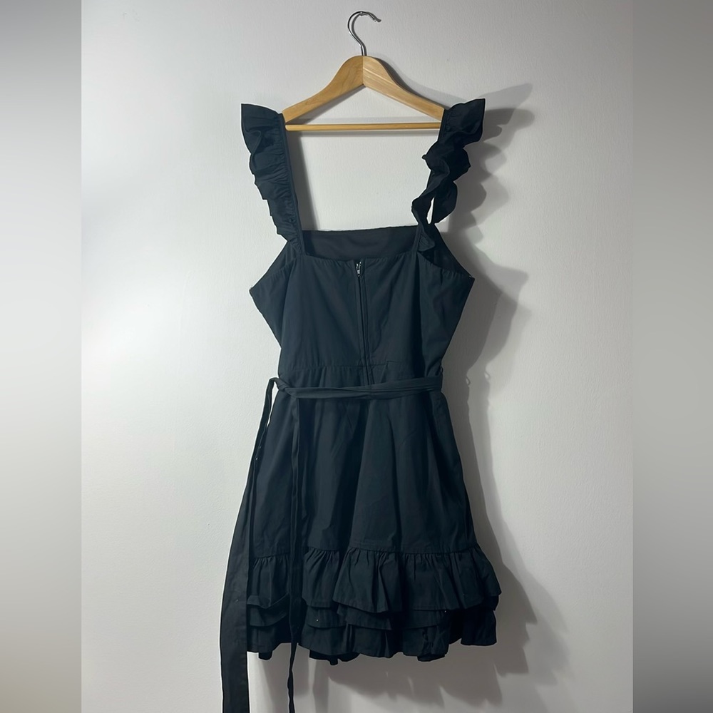 Black ruffle dress